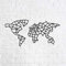 EWA Eco-Wood-Art World Map EWA EcoWoodArt Holzpuzzles Design-Polygonales Puzzle der Weltkarte-Souvenir, Geschenk, Küche, Wohnkultur, Interieur, Schwarz