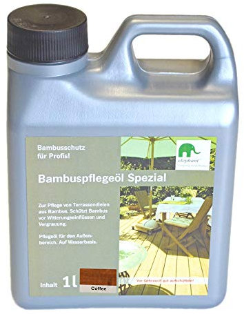 elephant Bambus-PflegeölSpezial, für CoBAM-Terrassendielen, coffee, 1,0 L
