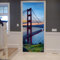 A.Monamour Türtapete Selbstklebend Türfolie Türposter 3D Golden Gate Bridge San Francisco Sonnenuntergang Landschaft Vinyl Folie Türdeko Tapete Wandbild Türaufkleber Türtattoo 83 x 204 cm