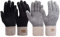Damen Winter Handschuhe 2 Paar Frauen Warme Touchscreen Baumwolle Kurzer Gestrickte Fäustlinge für Tippen Fahren Schwarz + Grau
