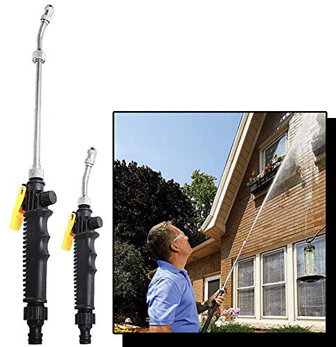 11,8 Pouces/30 cm 2-en-1 Nettoyeur à Haute Pression 2.0 Laveuse à Jet Profond Haute Pression Buses d'Arrosage Rondelle, Nettoyeur Haute Pression Nettoyeur Haute Pression Portable pour Tuyau d'eau.