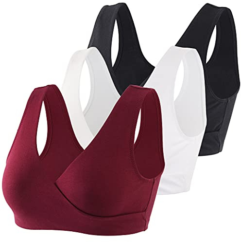 COLOMI Maternity Nursing Bra Wireless Cotton Breastfeeding Bra for Sleep