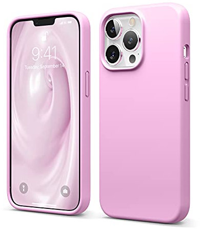 elago Liquid Silicone Case Kompatibel mit iPhone 13 Pro Hülle (6,1), Hochwertiges Silikon, Rundumschutz Handyhülle : 3-Layer Struktur Schutzhülle, Kratzfestes Weiches Mikrofaserfutter (Heiße Rosa)