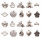 DanLingJewelry 100 Stück 10 Stile Haustier Hunde Charms Mini Dog Tag Charms Hund Pfotenabdruck Charms für Halskette Armband Schmuckherstellung