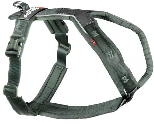 Non-Stop dogwear Line Harness 5.0 |217| Führ und Alltagsgeschirr, Farbe:Grün, Größe:G 5