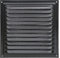 NordBorn Griglia di ventilazione in metallo, 20 x 20 cm, colore nero