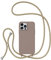 ZTOFERA Handykette Hülle Kompatibel mit iPhone 13 Pro, Liquid Silikon Handyhülle mit Umhängeband, Schutzhülle mit Band Kordel zum Umhängen Necklace Hülle für iPhone 13 Pro, Braun