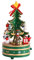 NAVESO Spieluhr Weihnachten, Weihnachtsbaum-spieluhr aus Holz, Spieluhr Weihnachtsdekoration, Spieluhr aus Holz mit Dekorationszubehör