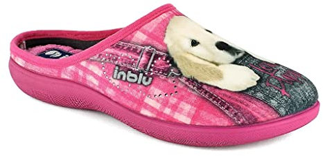 Inblu Pantofole Cuccioli, Donna, Fucsia, 35 EU