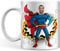 Tasse personalisiert mit Foto und Text, Superhelden Tasse mit Ihrem Wunsch-Gesicht und dreizeiligem Wunschtext