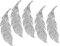 Cyrank Patches zum Aufbügeln, 5 Stück, Glitzer, Federn, Strass, Aufnäher, Kristall Strassapplikationen, Kristallapplikationen, Patches zum Basteln von Kleidung, Kleiderapplikationen(Silber)