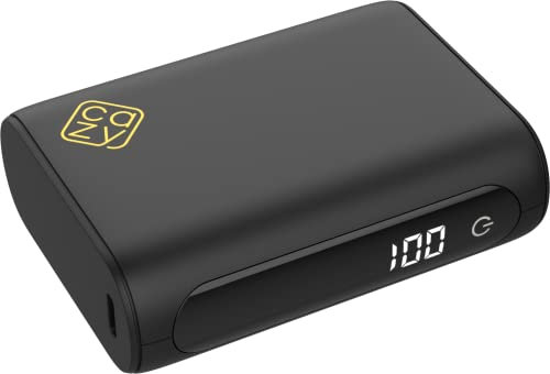 Cazy Powerbank 10000mah, Schnelladefunktion 22.5W, Tragbares Ladegerät USB C, Klein Aber Stark, Perfekte Reisegröße, Externe Handyakkus, LED-Anzeige, Kompatibel mit iPhone, Samsung und Mehr – Schwarz