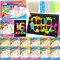 ZMLM Kratzbilder für Kinder,16 Bücher Regenbogen Kratzpapier Erwachsene Mini Scratch Note für Alter 3-12 Jahre Kind DIY Spielzeug Geschenk zum Geburtstag Kindertag