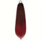 60 cm Lang Glattes Pferdeschwanz Haarteil Synthetik Haarverlängerung Zopf Haar Extension für Damen Mädchen (Rotwein)