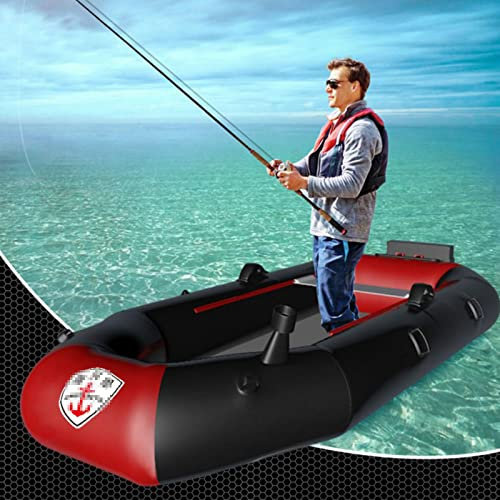 KKMNDE Kajak-Schlauchboot, automatisches aufblasbares Gummiboot für 3 Personen, seeverschleißfestes Rettungsboot, tragbares Gummifloß zum Angeln,A
