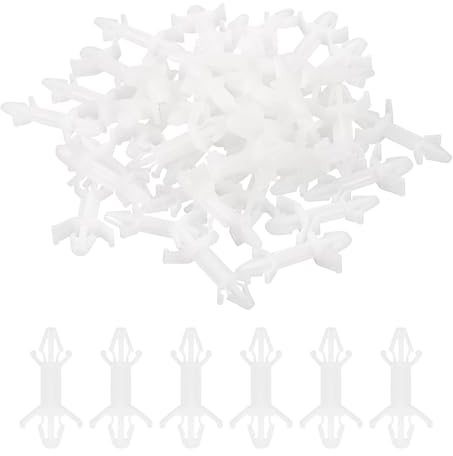 PATIKIL 60PCS Columna de Aislamiento de Placa de Circuito Impreso Soporte de Clip de Placa de Circuito de Bloqueo Inverso de Nylon con Doble Cabeza Altura 12.9mm / 0.51