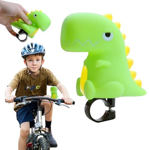 GAROMIA Fahrradklingel Kinder Dino Fahrrad Quetschhupe Fahrradhupe Kinder Jungen Fahrradklingel Kinder Jungen Dinosaurier Hupe Cartoon für Kinderfahrrad Roller Laufrad Zubehör