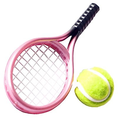 KOMBIUDA Mini Tennisschläger Und Ballmodell Mini-schläger Zufällige Farbe Aus Material Gefertigt Praktisch Und Tragbar