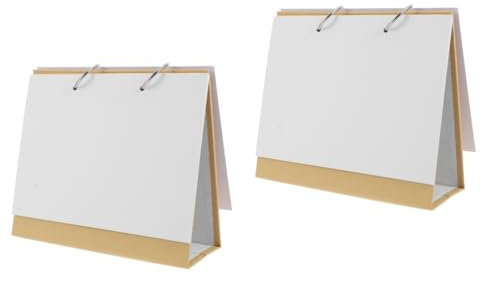 VILLCASE 2sätze Abnehmbarer Tischkalender Kraftpapier Blanko Kalenderbuch Für Kreative Gestaltung Innere Malen Und Gestalten Für Büro Und Zuhause