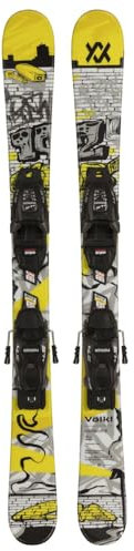 Volkl Ski-Set Mini Revolt Jr + Bindung 4,5 Vmotion Jr – Größe 108 – Schwarz