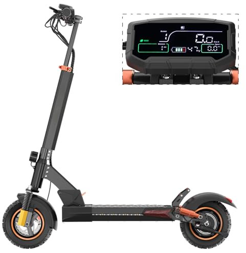 Monopattino Elettrico Adulto 500W Motore Batteria Da 48V/12.5/20Ah 20-60KM Di Autonomia e Smorzamento Della Molla Scooter Elettrico Pieghevole Carico Massimo 150KG (48V12.5Ah(20-30km))