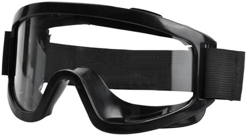 Wraparound Safety Goggles, Ski Glasses Protective Goggles, Anti-sand and Splash-proof, Unisex Snowmobile Bicycle Motorcycle Goggles for Construction, Lab, Welding, Outdoor Cycling (Transparent)