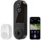 HubFlashy Caméra de sonnette 1080p sans fil, caméra vidéo intelligente avec sonnerie, détection humaine IA, audio bidirectionnel, vision en direct FHD, vision nocturne, Wi-Fi 2,4 G, stockage dans le