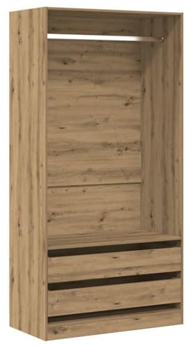 vidaXL Kleiderschrank Artisan-Eiche 100x50x200 cm Holzwerkstoff
