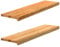 vidaXL Treppenstufen 2 STK. Hellbraun 100x30x2 cm Massivholz Eiche, Treppenstufe für Holztreppen, Treppenstufe Holz, Fenstersims, Treppenstufe Eiche