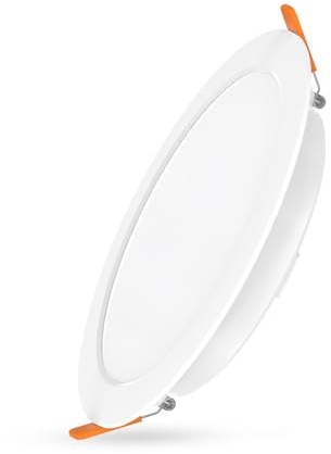 paul russells Bathroom Spot Lights Ceiling, 9W LED Round Panels 3 CCT Light, 900LM, 3000K,4000K,6500K, Led Downlights spotlights for Ceiling, Panel Lighting (Non-Dimmable), 1 Pack