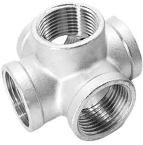1/4 3/8 1/2 3/4 1 Filettatura femmina In Acciaio Inox 304 3 4 5 Vie Tipo Ad Angolo Raccordo Connettore Accoppiatore adattatore(5 Way,1/4)