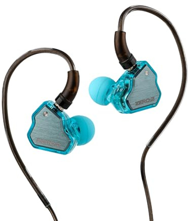 HIFIXAUDIO 7Hz x Crinacle Zero:2 in Ear Monitor, Updated 10mm Dynamic Driver IEM Earphones, HiFi Wired Earbuds, with OFC IEM Cable for Gaming & Music Audiophiles (No Mic 3.5mm, Blue)