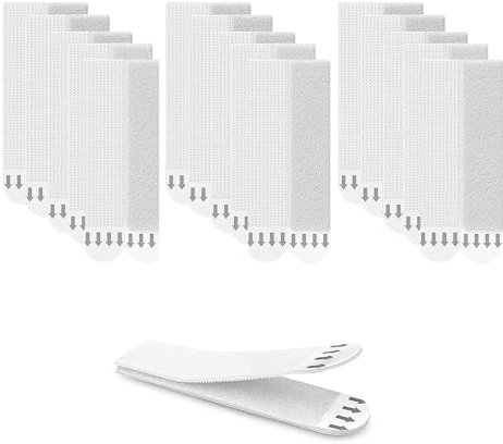 30 PCS Wall Stickers for Picture Hanging, No Nails Picture Hanging Strips, Velcro Picture Hanging Strips, for Pictures, Frames, Mirrors(White)