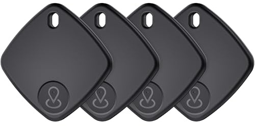 DEEBYCOO Air Tracker Tag Compatible with Apple Find My(iOS ONLY), 4 Pack