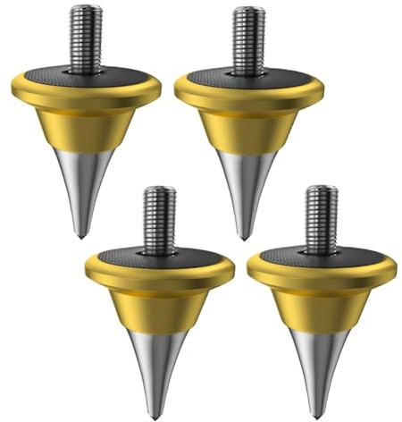 Flaroey Speaker Isolation Spike Feet Stand Damper Cone for Hifi Audio Turntable Recorder AMP M8 Gold
