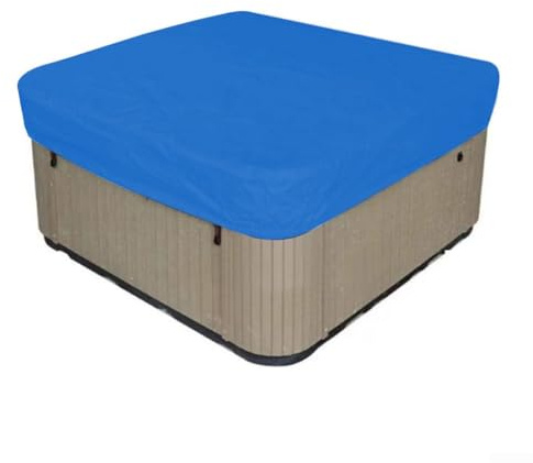 Quadratische Poolabdeckung für Whirlpool-Badewannen im Freien mit Wärmedämmung, wasserdicht, staub- und sonnenbeständig, Kordelzug-Verschluss für sicheren Sitz (200 x 150 x 20 cm)