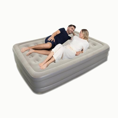 SpaLive King Size Inflatable Mattress - Electric Pump, Self-Inflating, Comfortable Air Bed for Home, Camping, and Travel (Double)