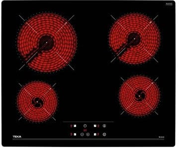 Teka TB PRO 6415 - Vitrocerámica 4 Fuegos 60cm, Tecnología Touch Control, con Cronómetro, Vitrocerámica Teka Color Negro