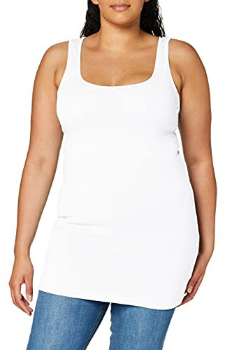 VERO MODA Damen Tank Top VMMaxi My Soft Long Basic Damentop 10185110 Bright White XL