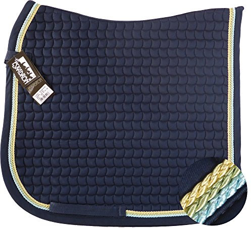 Eskadron Cotton Schabracke Navy, 3fach Kordel Iceblue, lind, Yellow, Form:Springen