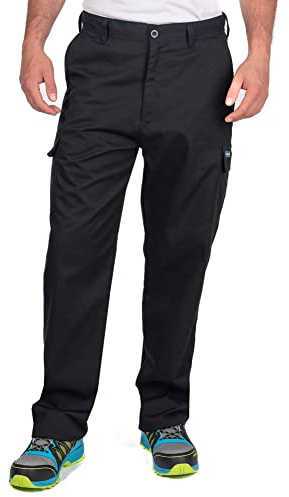 Goodyear Herren Multi Pocket Klassische Cargo Arbeitskleidung Arbeitssicherheit Hosen, Schwarz, 30 Taille Regular Leg (31)