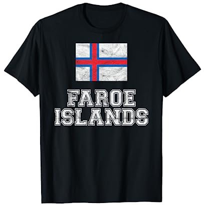 Faroe Islands Flagge Färöer Insel Männer Frauen Kinder Shirt T-Shirt