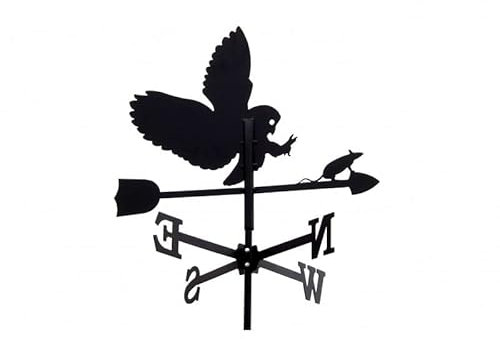 Girouette hibou en fer forgé petit modèle