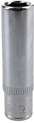 11/32 Deep SAE Socket 1/4 Drive 48mm Length 6 Point Chrome Vanadium Steel