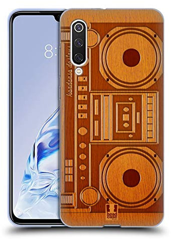 Head Case Designs Boombox Gadget Aus Holz Soft Gel Handyhülle Hülle kompatibel mit Xiaomi Mi 9 Pro / 5G