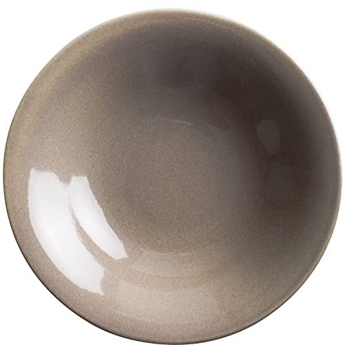 KAHLA Homestyle Pastateller 22 cm desert sand rustikales Geschirr aus Porzellan mit Steingut- und Keramiklook tiefer Teller Salatteller Suppenteller rund grau