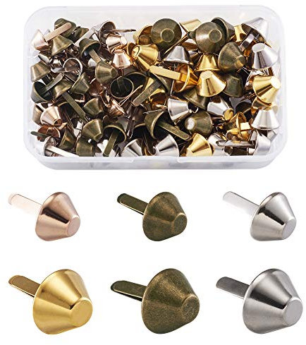 PandaHall Lot de 120 clous en métal pour sac - 4 couleurs