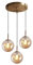 LFsem Nordic 3-Lights Pendelleuchte Ø15cm Glaskugel-Deckenleuchte Moderne einfache Hängelampe E14 Loft Kronleuchter Dekoration Beleuchtungskörper (Bernstein)