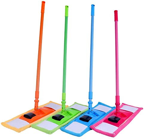 FERCASASHOP SCOPA MOP PULISCI PAVIMENTO CON PANNO IN MICROFIBRA DI ALTA QUALITA' E MANICO TELESCOPICO