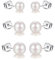 3er Perlenohrringe Silber 925 Weiße Perlenohrstecker Echte Perlen Süßwasserperlen Ohrringe Stecker Süßwasser-zuchtperlen Ohrringe 5mm 7mm 9mm 3 Paar Set